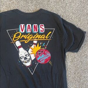 Vans Black T-Shirt with Skull and Bowling Graphic